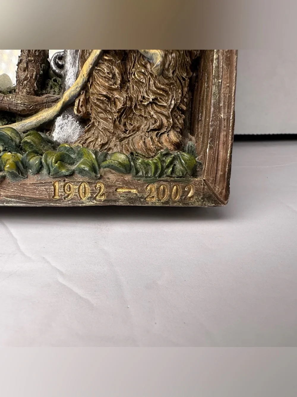 Rustic 3D Teddy Black Bear Picture Frame Woodland Cabin Lodge Hunting Decor USA